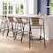 Flash Furniture Lila  Commercial Grade Medium Brown Rattan Indoor-Outdoor Restaurant Barstool, PK4 4-SDA-AD632032R-DK-BN-GG - alternate 3